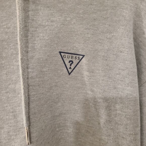Guess Women's Gray Hoodie Sweatershirt Crop - Picture 2 of 6